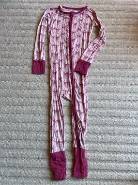 Dream Big Little Pink Bow Bamboo Zippy Pajamas 3T